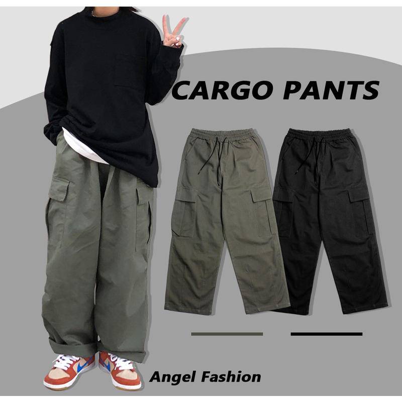 Work pants Japanese loose oversize large size work pants washed trousers trousers military work clothes multi-pocket large pockets military uniform