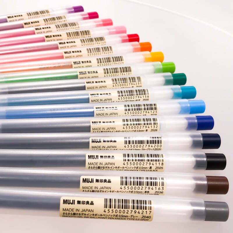 MUJI Free Replacement Press Smooth Gel Ink Pen Series 0.5 MUJI Stationery Pen Ballpoint Pen